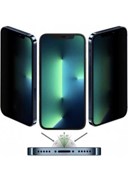 Apple iphone 13 Pro Max Mat Hayalet Ekran Gizli Privacy Tam Kaplayan Kırılmaz Cam Seramik Ekran Koruyucu