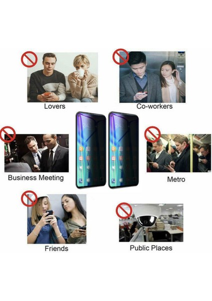 Huawei P Smart 2021 Mat Hayalet Ekran Gizli Privacy Tam Kaplayan Kırılmaz Cam Seramik Ekran Koruyucu