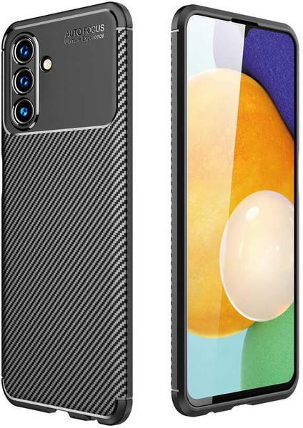 Samsung Galaxy A13 Kılıf Karbon Desenli Lux Negro Silikon Siyah