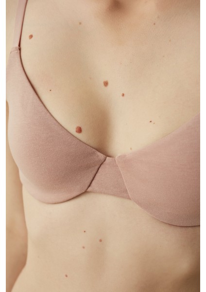 Gül Kurusu Comfy Wired Cotton Sütyen modelleri