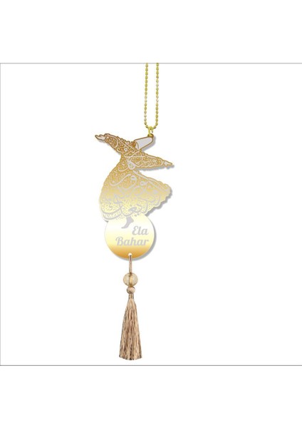 Çift Taraflı Mevlana Pleksi Araba Dikiz Aynası Süsü