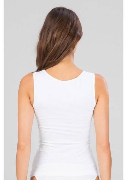 Basic Singlet Pamuklu Kalın Askılı Atlet - Beyaz