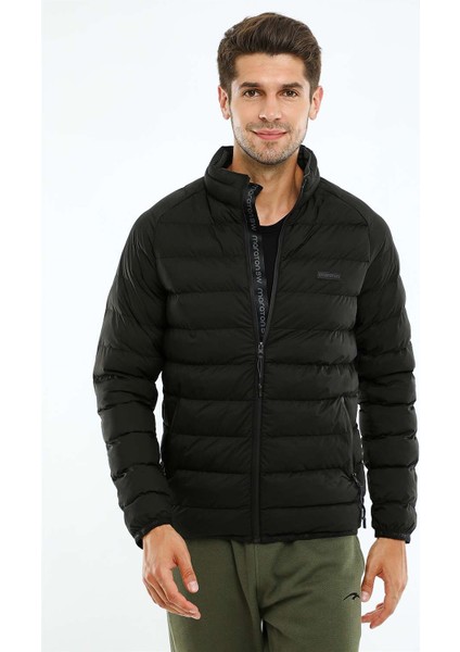 Regular Erkek Dik Yaka Uzun Kol Siyah Mont 20112