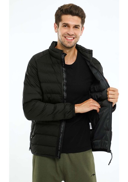 Regular Erkek Dik Yaka Uzun Kol Siyah Mont 20112 modelleri