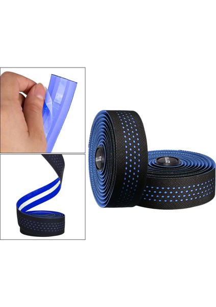 2x Eva Pu Bisiklet Gidon Bant Çubuğu Bantlar Kolu Sarar Anti Kayma Sarma Mavi modelleri