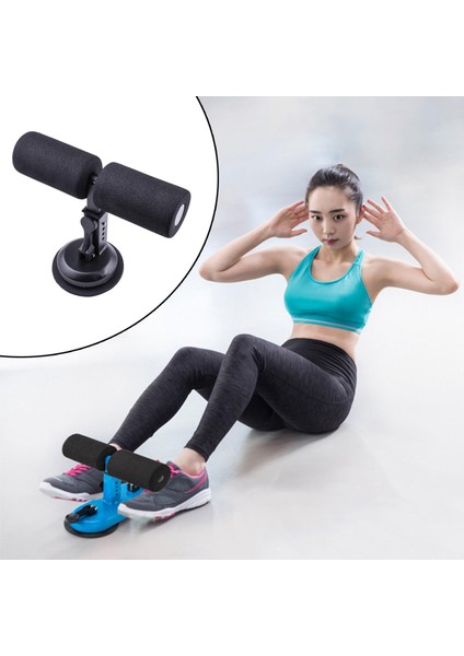 Sit-Up Yardım Kas Eğitimi Güçlü Vantuz Siyah ile Ayarlanabilir Ayak Tutucu
