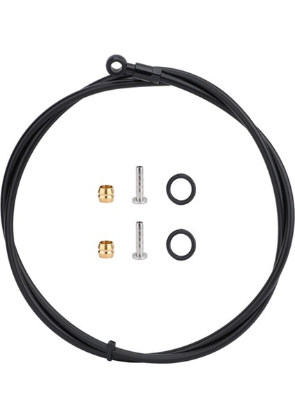 Bisiklet Hidrolik Disk Fren Hortumu Kiti Zeytin ve Bağlanma Eki Set 5mm Siyah 1 M