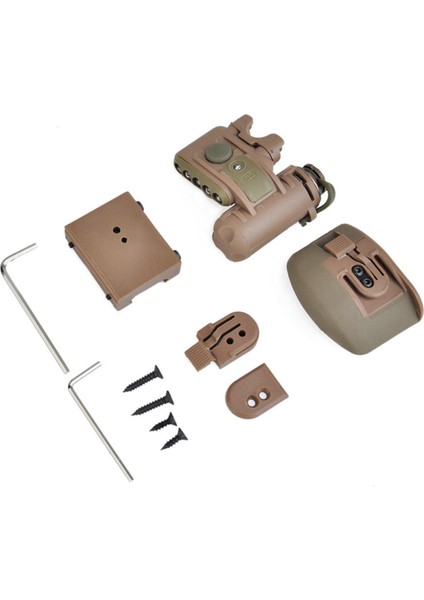 Taktik Kask Işık LED El Feneri Avcılık Survival Sinyali Iff Açık Kahverengi