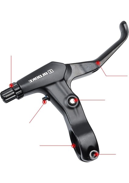 Bisiklet Fren Kolları Kabloları ile Set Mtb Bisiklet V-Fren Kolu Siyah indirimleri