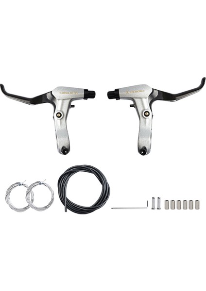 Bisiklet Fren Kolları Kabloları ile Set Mtb Bisiklet V-Fren Kolu Gümüş fiyatları