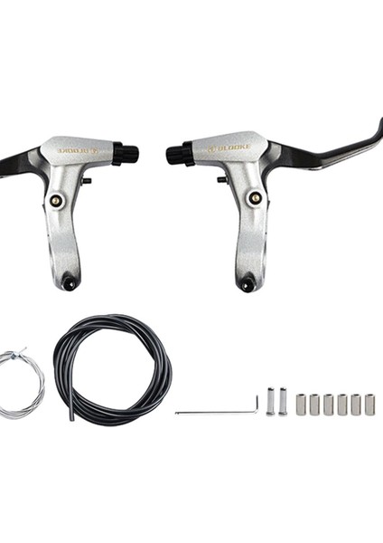 Bisiklet Fren Kolları Kabloları ile Set Mtb Bisiklet V-Fren Kolu Gümüş modelleri
