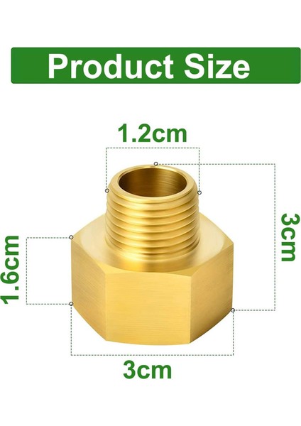 1 Pair Gaz Adaptörü 1/2 '' Kadın x 1/4 '' Gaz Sobası Pikniği Için Erkek Konu modelleri
