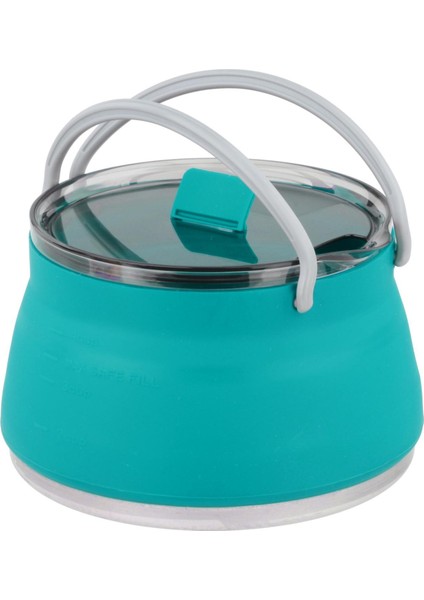 Taşınabilir Katlanabilir Silikon Pişirme Pot Piknik Su Isıtıcısı Çaydanlık Yemek Mavi (Yurt Dışından)