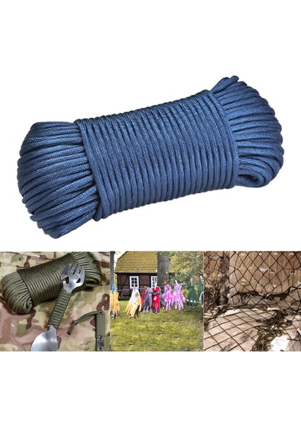 4mm 650 Paracord Survival 10 Strands Kordon Bilezik Hattı 100 Ft Lacivert Mavi(Yurt Dışından)