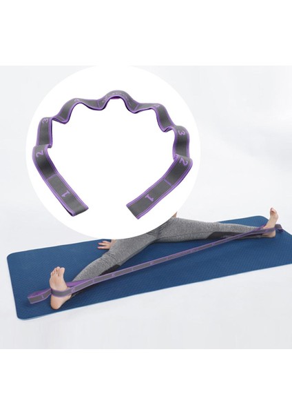 Yoga Çekme Kayışı Fitness Egzersiz Bale Germe Bant Döngü Purple_9 Döngüler modelleri
