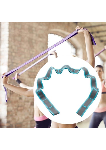 Yoga Çekme Kayışı Fitness Egzersiz Bale Germe Bant Döngü Blue_9 Döngüler fiyatları
