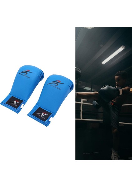 Çocuk Boks Mma Eldivenler Grappling Boks Torbası Eğitim Boşluk Blue Xl