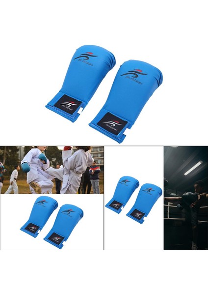 Çocuk Boks Mma Eldivenler Grappling Boks Torbası Eğitim Boşluk Blue Xl