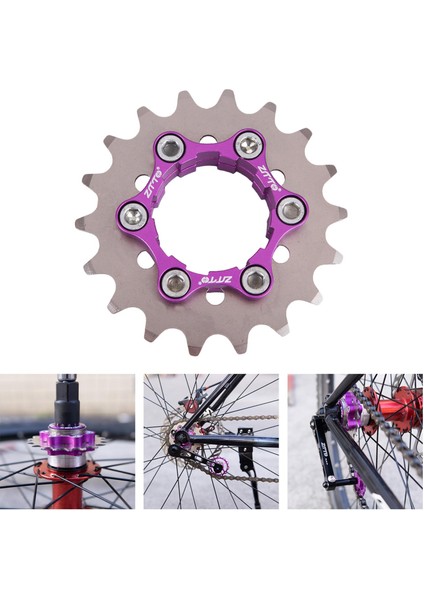 Mtb Tek 1 Hızlı Kaset Cog Sabit Dişli Dönüşüm Kiti 10/11S Hub 18T Için