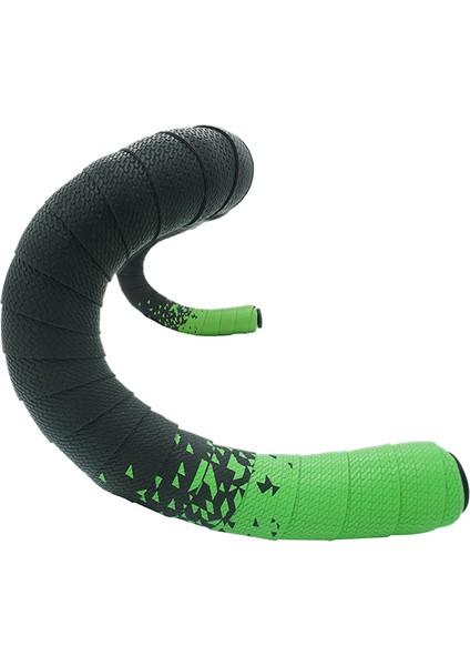 Bisiklet Gidon Bant Anti-Titreşim Kolu Wrap Kemer W / Son Fiş Siyah Yeşil