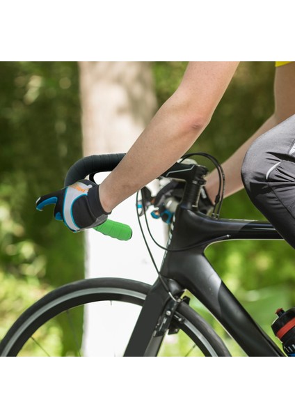 Bisiklet Gidon Bant Anti-Titreşim Kolu Wrap Kemer W / Son Fiş Siyah Yeşil indirimleri
