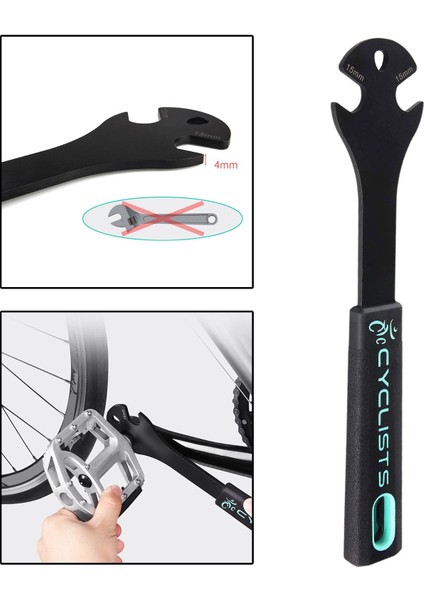Bisiklet Pedal Anahtarı 15MM Bisiklet Pedalları Anahtarı Temizleme Mekanik Onarım Aracı modelleri