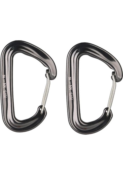 2 Adet 16KN Mini Alüminyum Alaşım Karabina D-Halka Anahtarlık Klip Kanca Gri modelleri