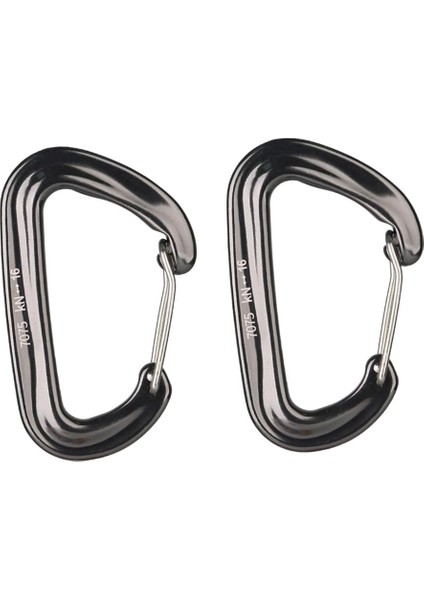 2 Adet 16KN Mini Alüminyum Alaşım Karabina D-Halka Anahtarlık Klip Kanca Gri fırsatları