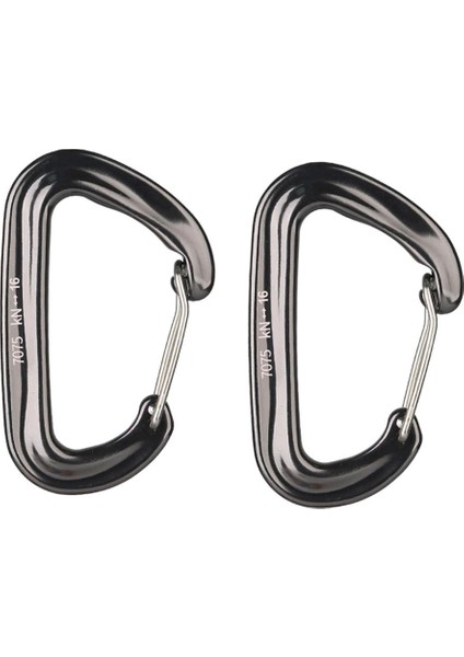 2 Adet 16KN Mini Alüminyum Alaşım Karabina D-Halka Anahtarlık Klip Kanca Gri indirimleri