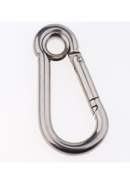 Gümüş Karabina Bahar Yapış Kanca Paslanmaz Çelik Klip Anahtarlık 70X35MM(Yurt Dışından)