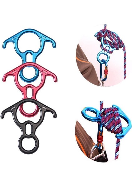Kaya Ağacı Tırmanma Şekil 8 Descender 50KN Yokuş Aşağı Rappelling Koru Donatmak indirimleri