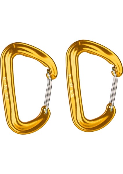 2 Adet 16KN Mini Alüminyum Alaşım Karabina D-Ring Anahtarlık Klip Kanca Altın fırsatları