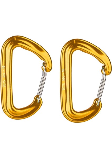 2 Adet 16KN Mini Alüminyum Alaşım Karabina D-Ring Anahtarlık Klip Kanca Altın indirimleri