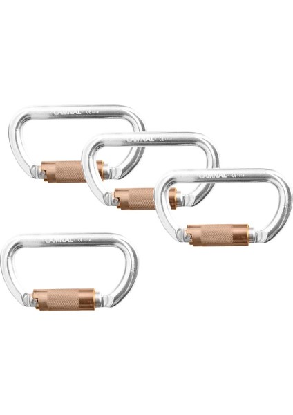 4 Adet 25KN Kaya Ağacı Tırmanma Büküm Kapısı Kilitleme Karabina Rappel Dişli