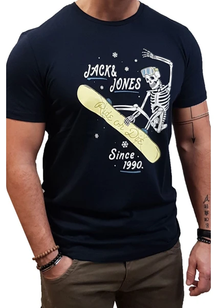 Jack & Jones Erkek Jorsummıt Baskılı Tişört