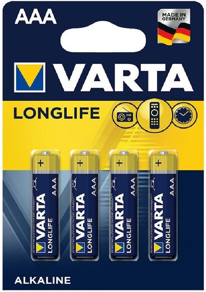 Longlıfe Alkalin Aaa Ince Kalem Pil 4'lü