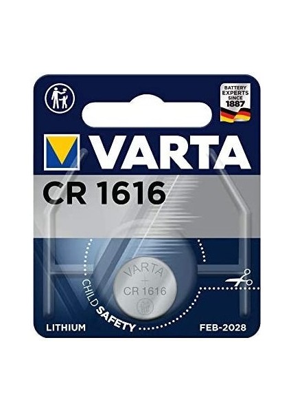 CR1616 Lithium Pil Tekli Kart