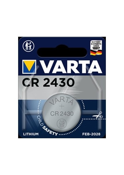 CR2430 Lithium Pil Tekli Kart