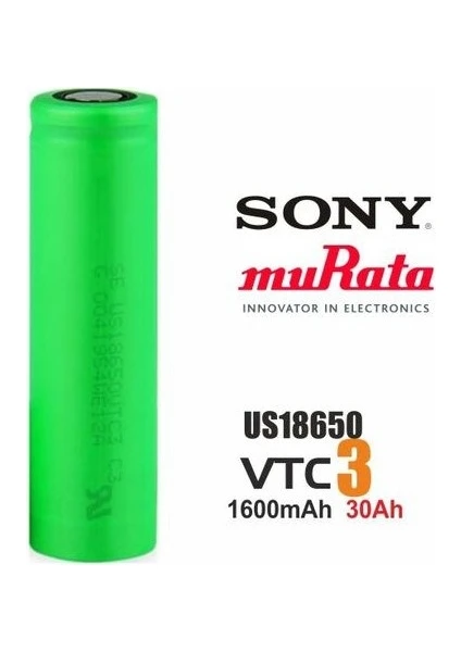 18650 Vtc3 3.7V 1600MAH Li-Ion Pil