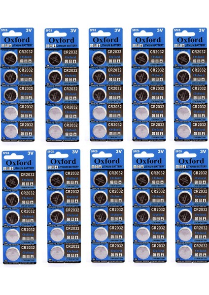 CR2032 3V Lityum Bios Pili 5'li Kartela 10 Kart 50 Adet