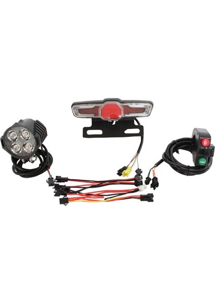 Shuai Yan 12V-80V 12W 300 Lümen Dahili Korna ile LED Ön Işık 36V-60V 5W Frenli Arka Işık ve Elektrikli Bisiklet Için Dönüş Fonksiyon Anahtarı (Yurt Dışından)