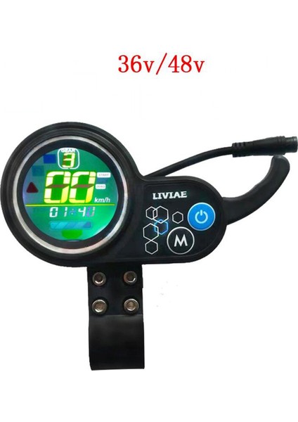 Shuai Yan Liviae 36V-48V 350W Motor Fırçasız Denetleyici LCD Ekran Paneli Başparmak Gaz Kelebeği Elektrikli Bisikletler Scooter (Yurt Dışından)