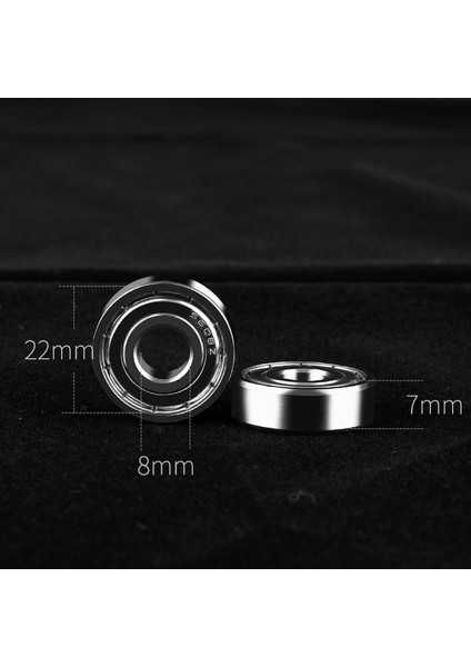 Shuai Yan 10'li 8X22X7MM S608ZZ Paslanmaz Çelik Dilsiz Sabit Bilyalı Rulman Su Geçirmez Aşınmaya DaYanıklı Oyuncak Kaykay Rulmanları (Yurt Dışından)