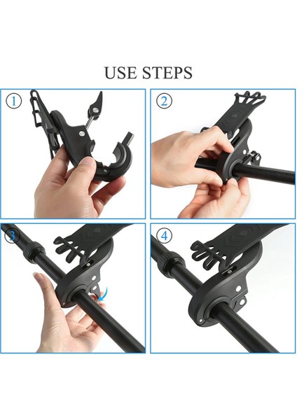 Shuai Yan Xiaomi Mijia M365 Scooter Phoneholder Için Stand Telefon Gps Tutucu Evrensel Telefon Braketi DaYanıklı Kaymaz 360 Döndürme (Yurt Dışından)