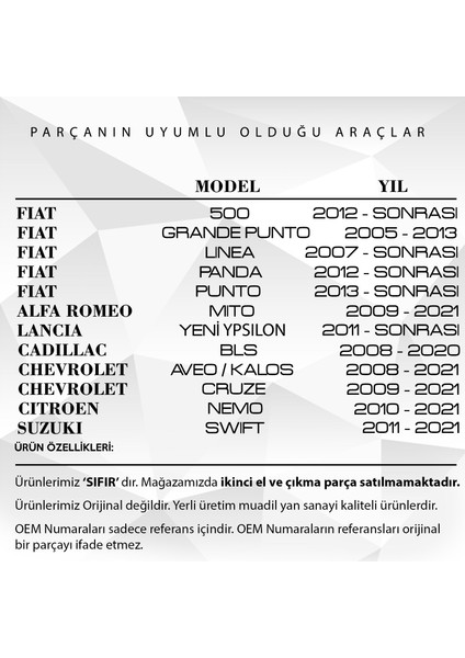 Fiat, Alfa Romeo, Citroen, Suzuki, Cadillac Için Karter Tapası fiyatları