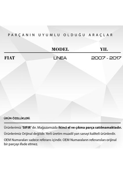 Fiat Linea Için Motor Kaputu Dayama Demiri