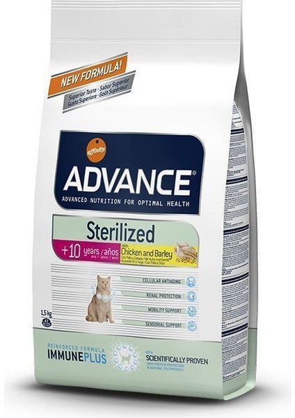 Sterilised 10+ Yaş Için Tavuklu Kısırlaştırılmış Kedi Maması 1.5 kg
