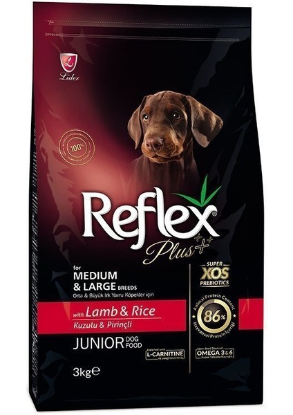 Plus Orta ve Büyük Irk Kuzu Etli Yavru Köpek Maması 3 kg fiyatları