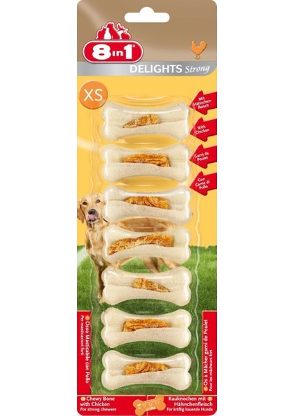 8 In 1 Delights Köpek Için Ağız Bakım Kemiği xs 7 Adet 140 gr