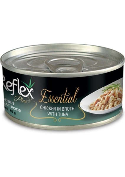 Plus Essential Tavuklu ve Ton Balıklı Yetişkin Kedi Konservesi 70 gr